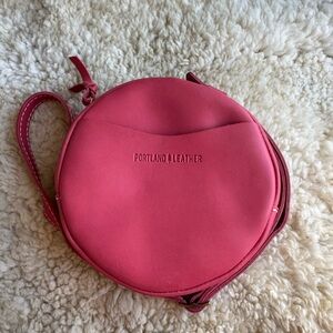 Portland Leather Pink Crossbody Bag